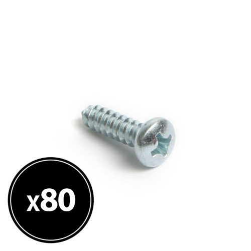 Rögzítő csavar "D" fejű 4,2x16mm PH2 80db/csomag cink fehér