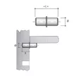 Polctartó fém Nikkel 5/5mm furathoz átm.:  5x16mm