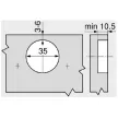 B 71M2550 Clip 100°-os ráütődő kivetőpánt