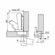 B 71T6550 Clip top 170°-os ráütődő kivetőpánt