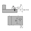 B 199.8130 Modul 3mm-es keresztalakú szerelőtalp pillérpánthoz