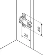 B 199.8130 Modul 3mm-es keresztalakú szerelőtalp pillérpánthoz