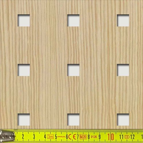 Legno furnérozott Hdf-Quadro 11-45 perforációval Fenyő 1520x610x4mm