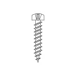 Rögzítő csavar "D" fejű 2,5x18mm PH1 SMART sínhez cink fehér