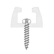 Rögzítő csavar "D" fejű 2,5x18mm PH1 SMART sínhez cink fehér