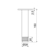 Szekrényláb 323H150 150mm állítható láb horganyzott 230kg