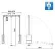 Gardroblift 14105.002 680-870mm 8kg Alu-fekete