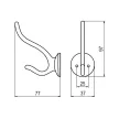 Fogas E1001 25 Nikkel Fém