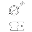Fogantyú SP12-35 Fehér Gomb Porcelán