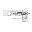 Excenter szár famenetes TM28 39mm 28/11mm horganyzott