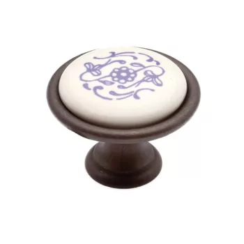   Fogantyú P07.01.90.B1G Country Bronz-Kék Motívum Fém/Porcelán