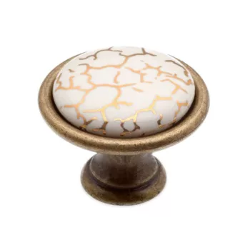   Fogantyú P07.01.A1.D1G Antik Firenze-Aranyfüst Fém/Porcelán