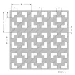 Legno furnérozott Hdf-Damasco perforációval Fenyő 1520x610x4mm