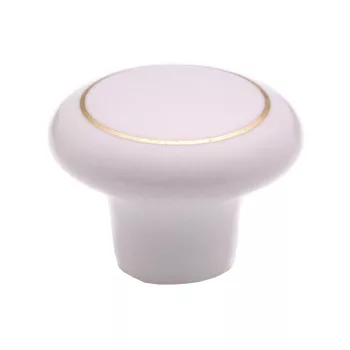 Fogantyú RF SP1-33 PD1 Fehér-Arany Gomb Porcelán