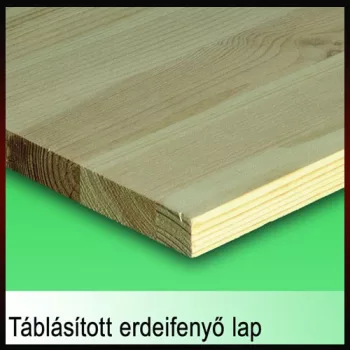   Táblásított Borovifenyő TM B+ 3000x1200x18mm Hossz. D3 ragasztás,Toldás mentes csomós