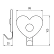 Fogas 2052 SN10PB21A105 88x100x30 Piros-Aluminium