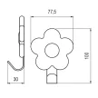 Fogas 2050 SN15PB21A105 77x100x30 Sárga-Alumínium