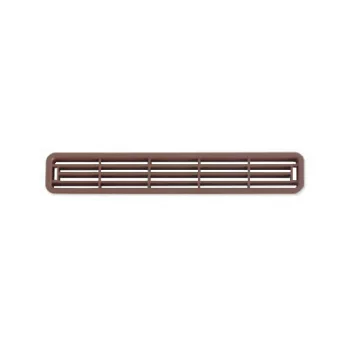 Szellőzőrács 444 négyszög alakú 203x35x14mm Barna
