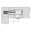 Korpuszösszekötő szár M6 TF03 L=45mm horganyzott