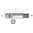 Korpuszösszekötő szár M6 TF03 L=45mm horganyzott