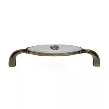   Fogantyú 1898-106 ZN31A78 96mm Antikolt Bronz-Beige Fém-Műanyag