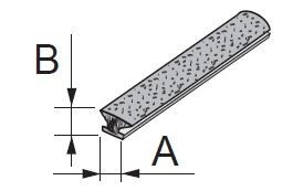 Sevroll - Tömítőkefe behúzós 4,8x4mm SZÜRKE (Alfa, Cosmo, Focus, Kapa, Victoria, Tytan, Uni)