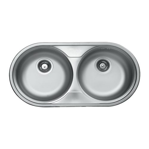 LIVINOX RONDO 139 rozsdamtes kör mosogató, kétmedence, 83x43,5 cm, 3 1/2", natúr