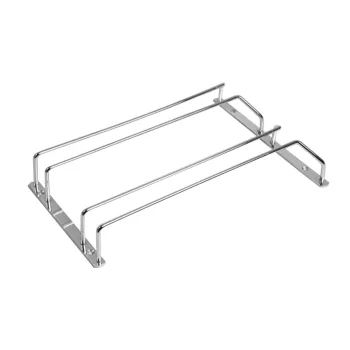   Fémrács H604B talpas pohártartó 2 soros 205x70x340mm Króm