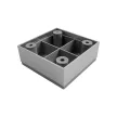Szekrényláb 65x65x25mm Alumínium