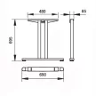 Irodabútor láb Pechino 695mm RAL9006 Alumínium