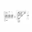 Szintezőláb Talp (835 KO) 450 T2 Lábhoz 88x88x24mm Fekete