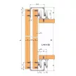 Tolóajtó szerelvény RV30 Szett 2 ajtóhoz teherb.:30kg Aluminium