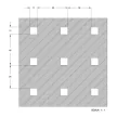 Laccato-Hdf Quadro 11-45 perforációval 375 Juhar 1400x510x3mm Krono