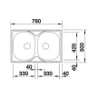 BLANCO TIPO 8 Compact (513459) 760x480mm UTÓLSÓ db!