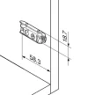 B 175H3100 0-ás Excenteres egyenes szerelőtalp, univerzális