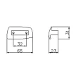 Fogantyú 2092-65 PB21 65x31x23 Aluminium Fém