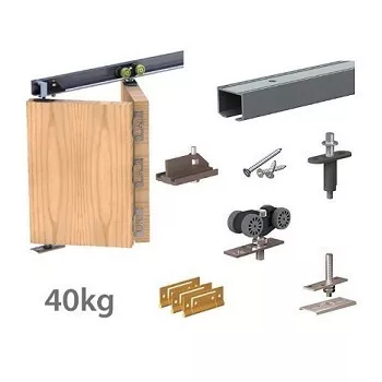   Valcomp - Herkules plus HP 2/40/150 Harmónika Tolóajtó görgő + sín 1500mm 40kg