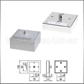 Szekrényláb 704R mag.50mm Króm állítható KIFUTÓ!