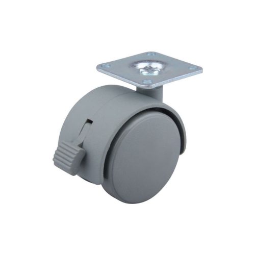 Bútorgörgő 50mm Talpas Fékes CM50 Szürke 40kg