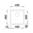 BLANCO SUBLINE 400-U antracit exc.n.