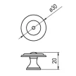 Fogantyú gomb 6022/30 D1 30 Antik Firenze Fém
