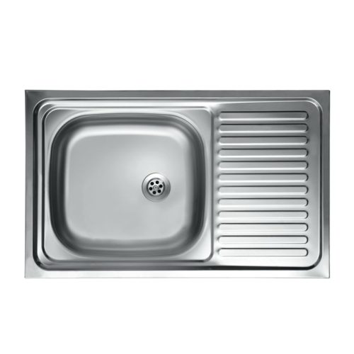 LIVINOX 116 50-es sorozat rozsdamentes mosogató, teletetős, csepegtető, 800x500 mm, 1 1/2", natúr