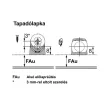 B 956A1201 Tip-on egyenes adapter hosszú, Fehér
