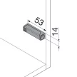 B 956.1201 Tip-on egyenes adapter rövid, Fehér