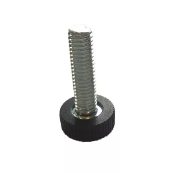 Szintezőcsavar Fekete talp: 14x5mm - szár: M6x23mm