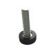 Szintezőcsavar Fekete talp: 14x5mm - szár: M6x23mm