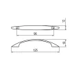 Fogantyú EM-093 96mm Matt Króm Fém