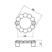 Fogantyú 633.A64.KR02 64 Króm-Swarovski Kristály Fém/Swarovski