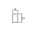 Redőny 7965 Kupak 19x33mm Ezüst