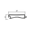 Redőnyprofil A357 37x8mm Ezüst 2,65m